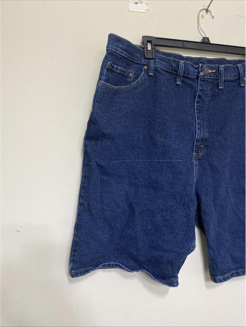 Wrangler Men's 5 Star Comfort Flex Relaxed Fit Dark Wash Jean Shorts Size 46 - Picture 2 of 12